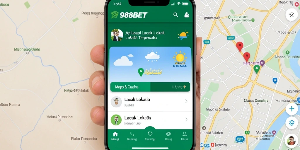 Tampilan antarmuka utama 988BET untuk pelacakan lokasi.
