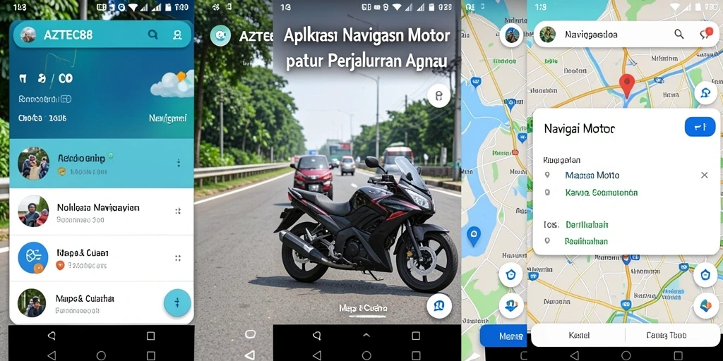 Antarmuka AZTEC88 yang informatif untuk navigasi motor.