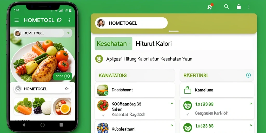 Tampilan HOMETOGEL yang intuitif dan informatif.