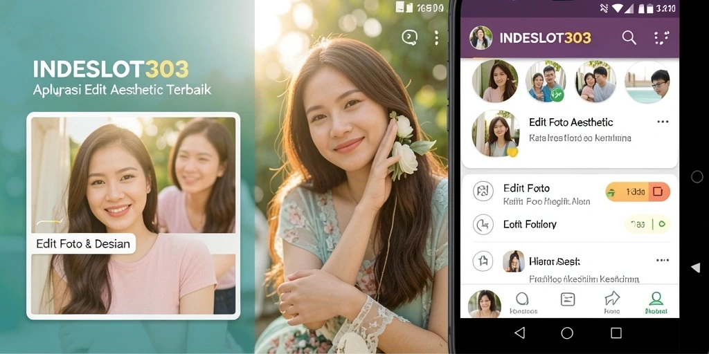 Antarmuka INDESLOT303 yang sederhana dan mudah digunakan untuk Edit Foto Aesthetic.