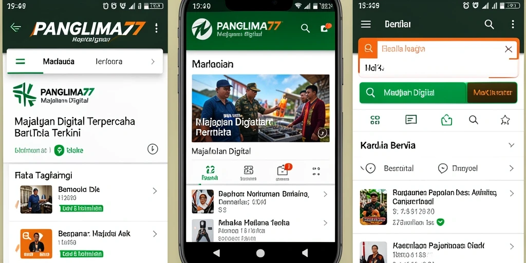 Tampilan antarmuka menarik dan fungsi Majalah Digital yang mudah digunakan.