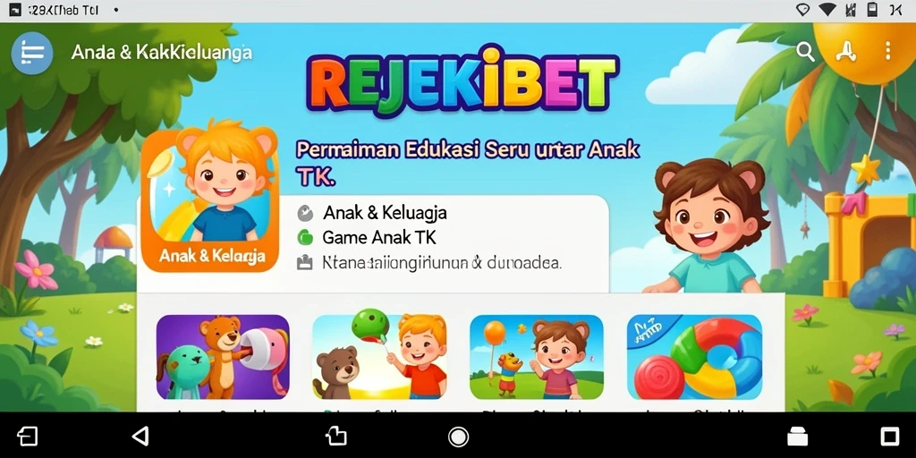 Antarmuka menarik dan ramah anak dalam REJEKIBET.