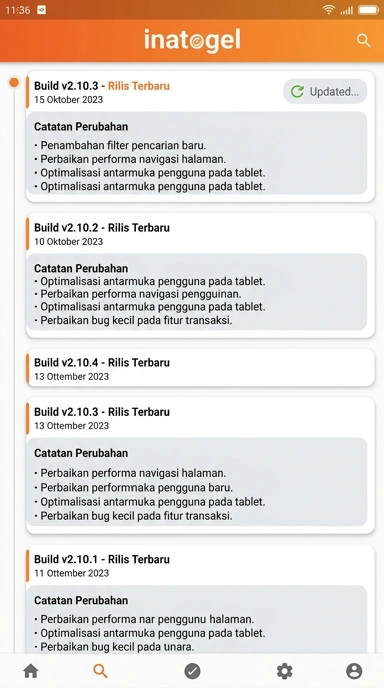 Riwayat Versi Aplikasi inatogel untuk Android